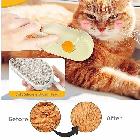 Last Day Promotion: 70% OFF 🔥 3 in 1 Steamy Pet Brush