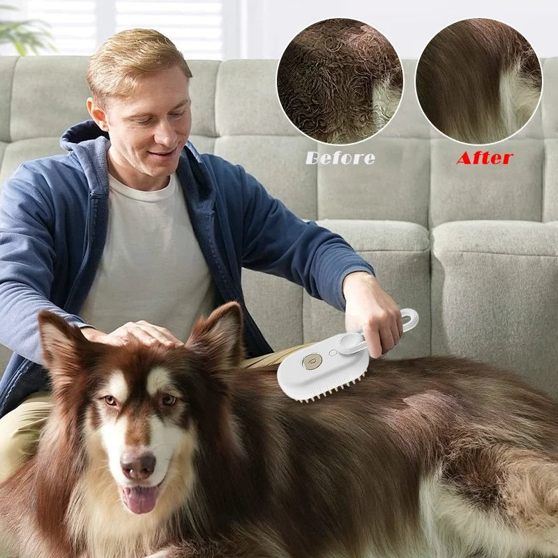 Last Day Promotion: 70% OFF 🔥 3 in 1 Steamy Pet Brush