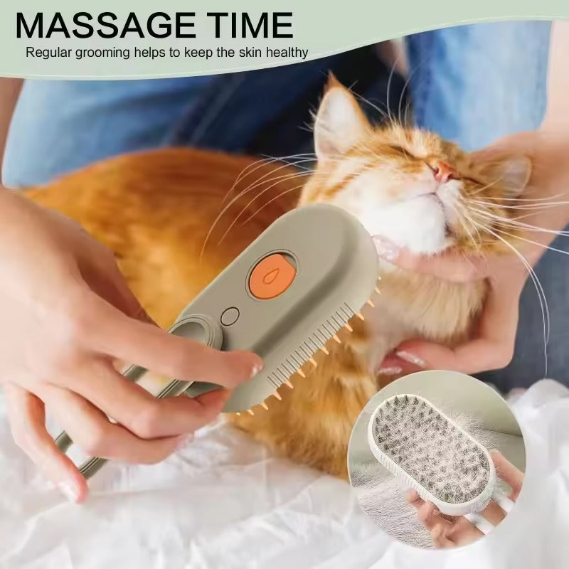 Last Day Promotion: 70% OFF 🔥 3 in 1 Steamy Pet Brush