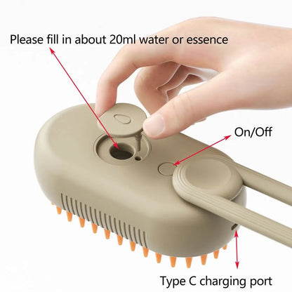 Last Day Promotion: 70% OFF 🔥 3 in 1 Steamy Pet Brush