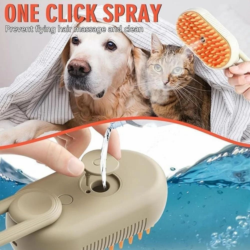 Last Day Promotion: 70% OFF 🔥 3 in 1 Steamy Pet Brush