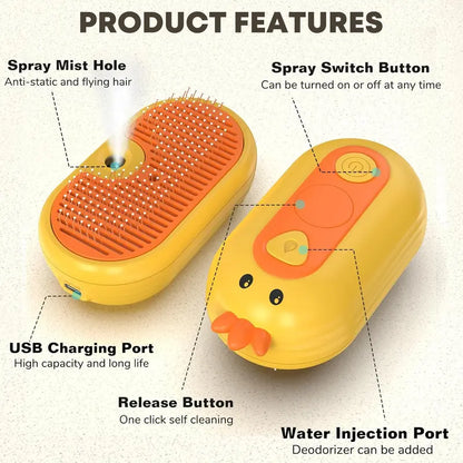 ⏰Last Day Promotion: 80% OFF🔥  TLOPA® Patented Exclusive Rechargeable Steam Pet Brush