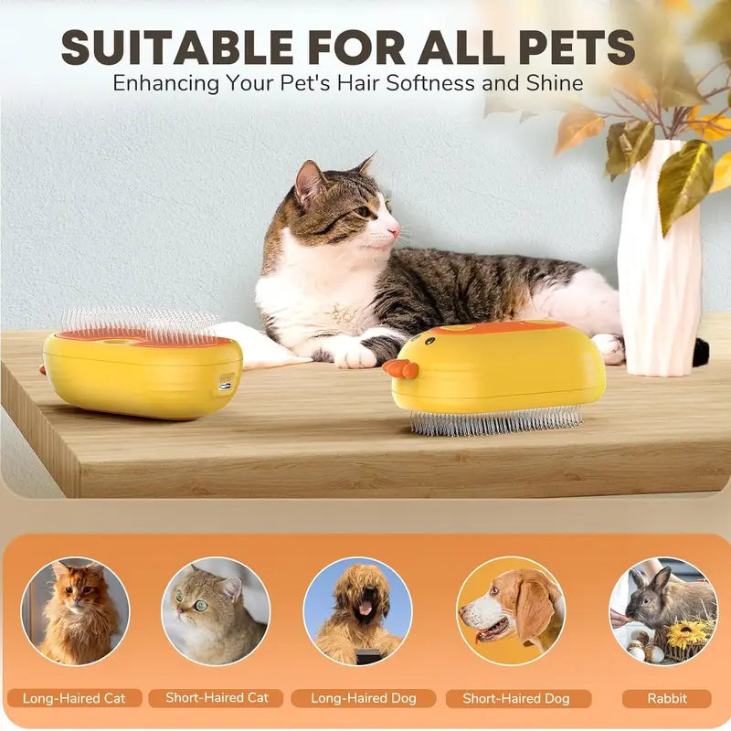 ⏰Last Day Promotion: 80% OFF🔥  TLOPA® Patented Exclusive Rechargeable Steam Pet Brush