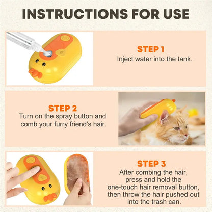 ⏰Last Day Promotion: 80% OFF🔥  TLOPA® Patented Exclusive Rechargeable Steam Pet Brush
